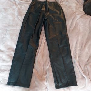 Vintage Alfani Black Leather Pants